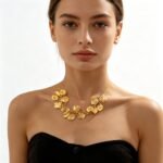 Floral Leaf Necklace - view 1