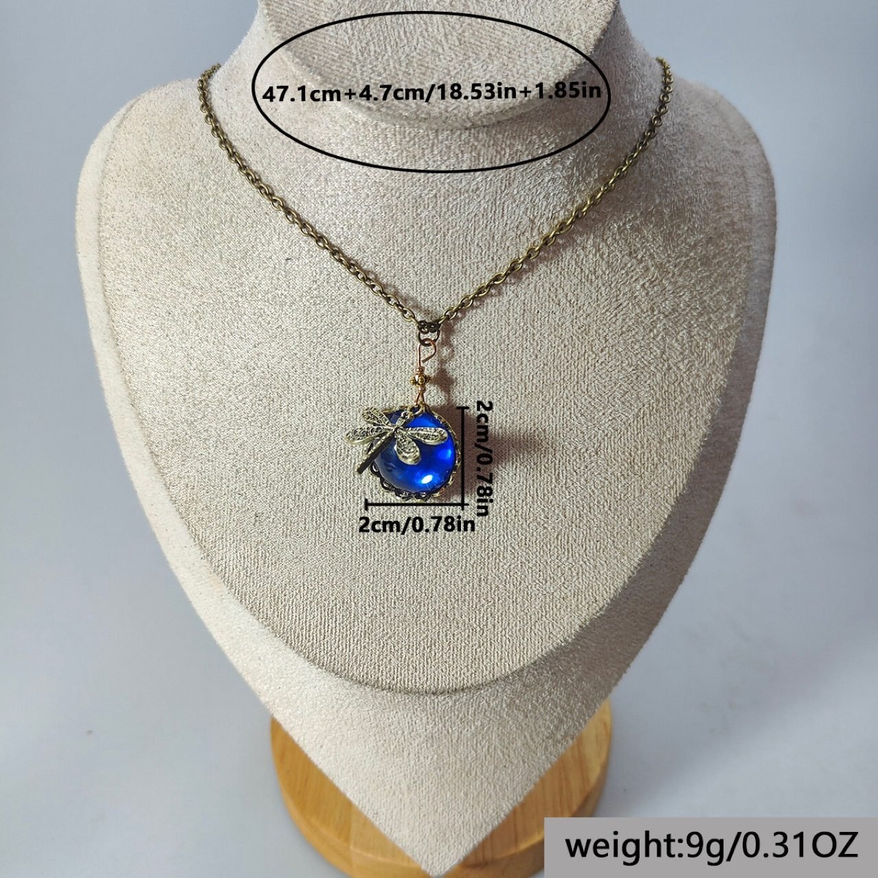 Dragonfly Crystal Pendant Necklace - view 4
