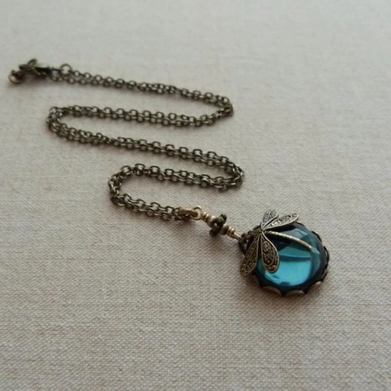 Dragonfly Crystal Pendant Necklace - view 5