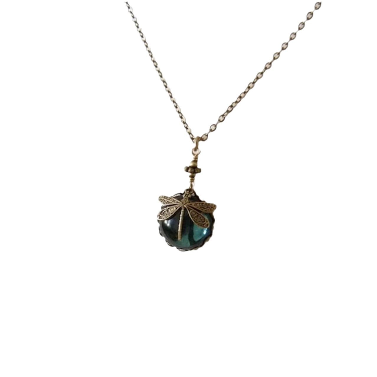 Dragonfly Crystal Pendant Necklace - view 6