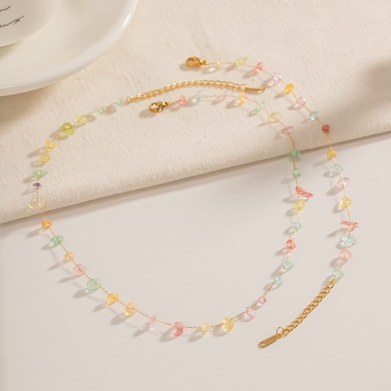 Gemstone Colorful Beaded Necklace - view 3