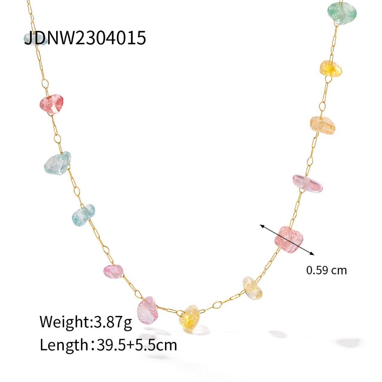 Gemstone Colorful Beaded Necklace - view 6