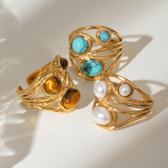 Natural Stone Ring No. 045